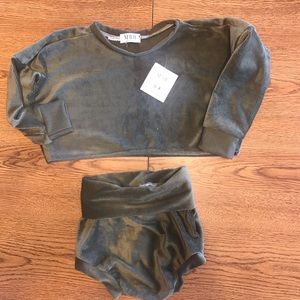 Modern Babes Handmade Boxy Corduroy Crop Top Set